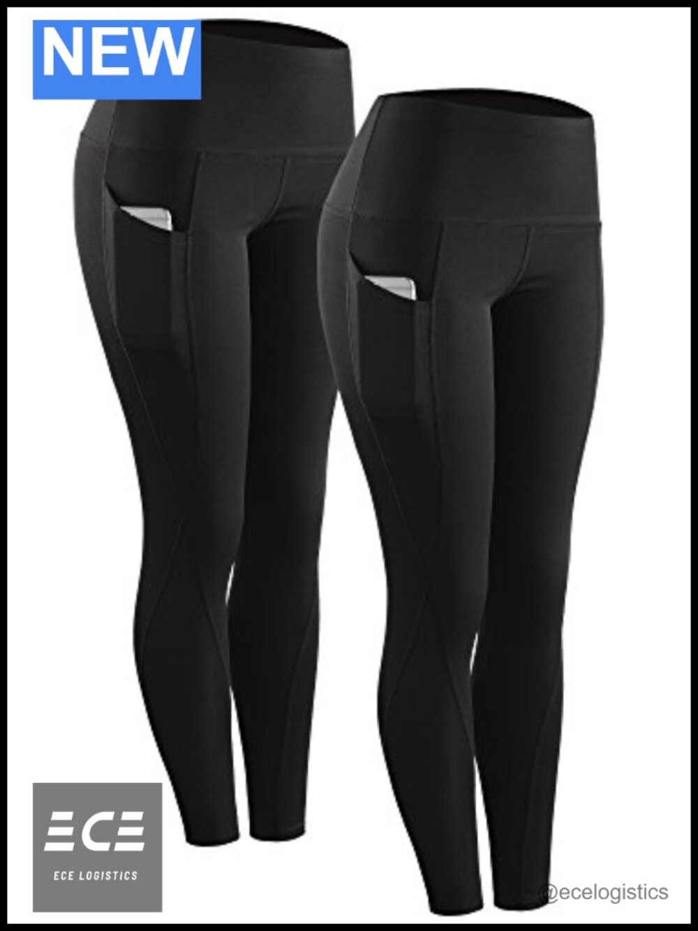 High Waist Running Workout Leggings Yoga Pockets Slim Stretch